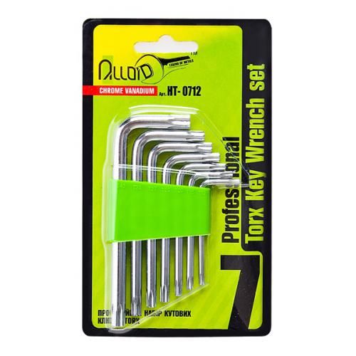 Набор изогнутых ключей TORX. 7 пр. T10-T40 Alloid