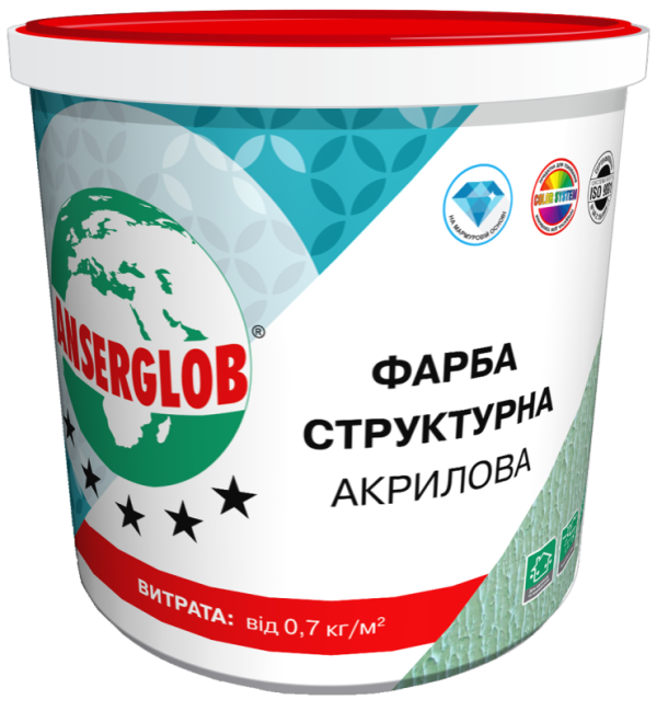 ANSERGLOB Краска структурная акриловая 28 кг