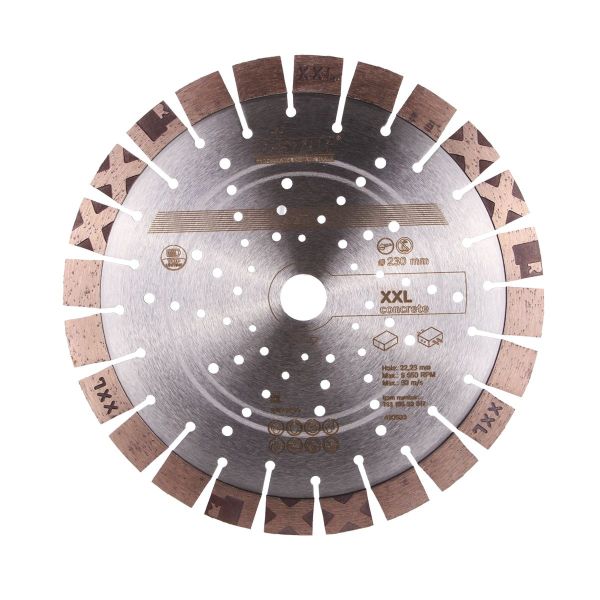 Круг алмазный отрезной XXL 5D segment (огнеупор.кирпич;бетон;арм.бетон) 230х2,8х17; DISTAR