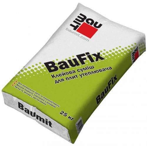 Baumit BauFix смесь для приклеивания утеплителя МВ, ППС плит, 25 кг