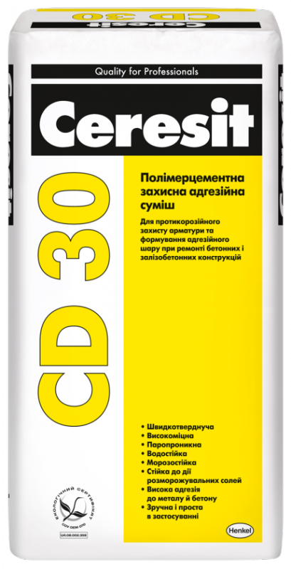 CERESIT CD 30 Полимерцементный адгез. и антикорозион. раствор, 25 кг