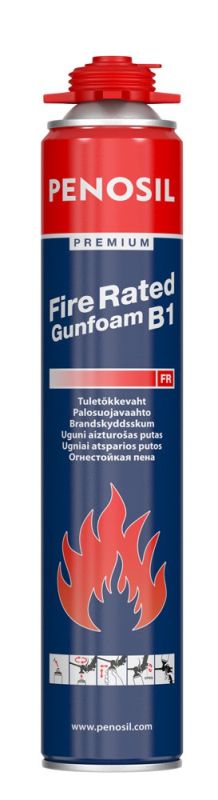 Пена монтажная профессиональная огнеупорная  Penosil Premium 750мл FireRated B1 Розовая A3549