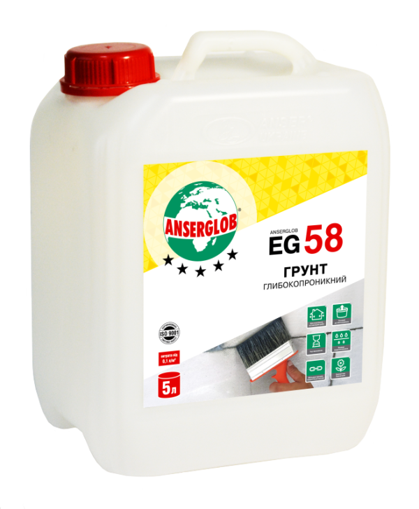 ANSERGLOB EG-58 эмульсия для внутр.и наружн. работ, 5л  30/ряд