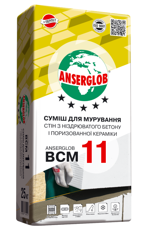 ANSERGLOB ВСМ-11 смесь кладочная, 25 кг