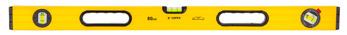 Рівень алюмінієвий, тип 600, 80 см, 3 вічка 29C603