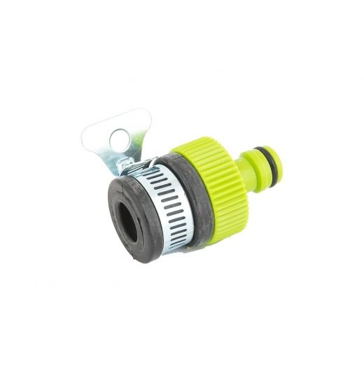 Адаптер для коннектора под кран 1/2"-3/4" с уплотнителем и хомутом MASTERTOOL