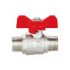 Кран латунный слойный Base 1/2" резьба С/С ручка бабочка, Double-lin