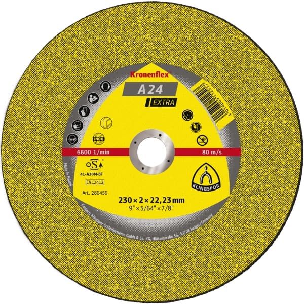 Диск отрезной по металлу EXTRA A24EX; 230х2х22,23мм 25 шт/уп. KLINGSPOR 286456