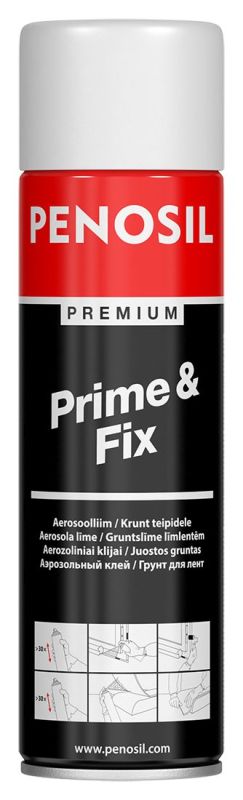 Клей-грунт аэрозольный каучуковый Penosil Premium Prime&Fix Прозрачный 500мл H3724