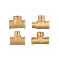 Тройник латунный 3/4"С-3/4"С-3/4"С, Double-lin