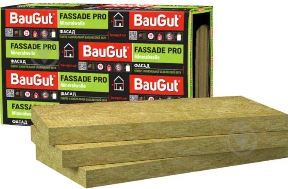 BauGut Fassade PRO THERMOWOOL FAS EFFECT 135 (100*600*1200, 2 шт, 135 кг/м3) 1,44 м2 48 шт/палета
