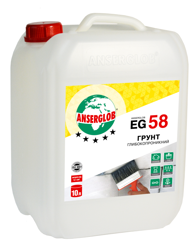 ANSERGLOB EG-58 эмульсия для внутр.и наружн. работ, 10л  20/ряд