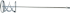 Миксер (мешалка) М14 для растворов, ленточный, 100мм (Topex) 22B001