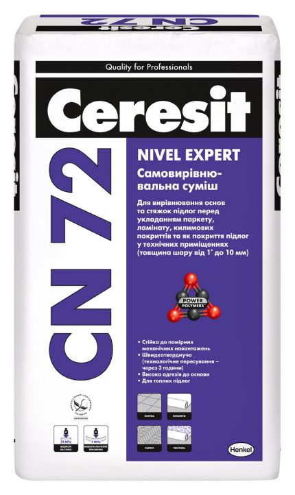 CERESIT CN 72 Самовыравн. смесь быстротверд.(3 ч)  2-10 мм, 25 кг
