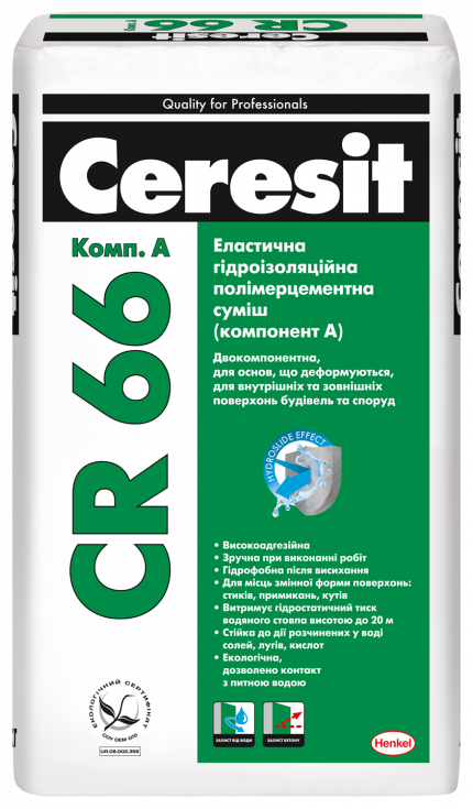 CERESIT CR 66 Эласт. гидроиз. двухкомп. смесь, 22,5кг