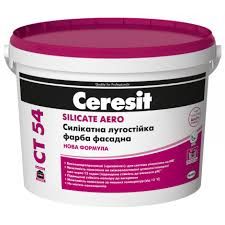 CERESIT CT 54 SILICATE AERO База А Краска фасадная силикатная, 10л