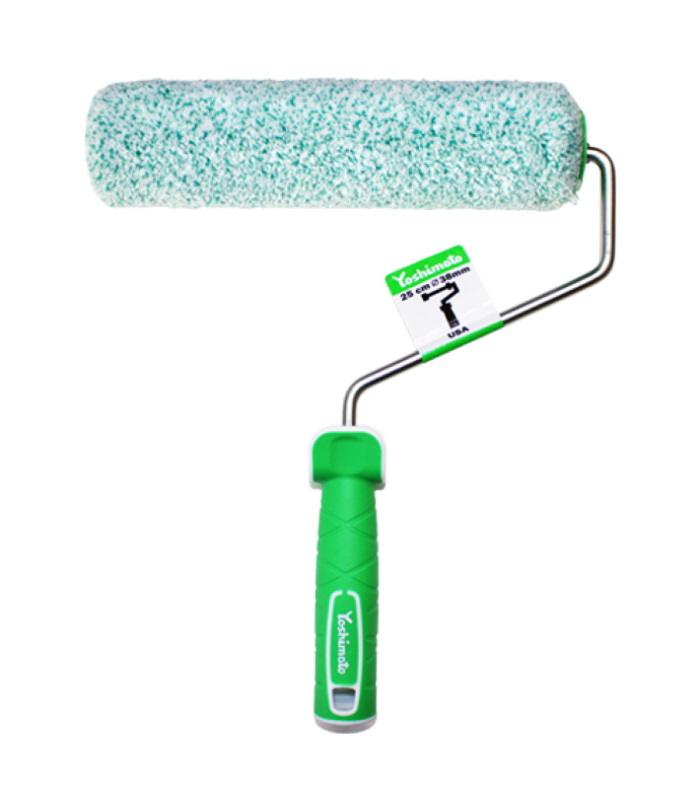 Валик (Шубка) Microfiber (Микрофибра), с ручкой каркасной, 250мм*38мм, ворс 12мм Yoshimoto Y02-525