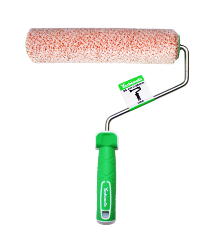 Валик (Шубка) Microfiber (Микрофибра), с ручкой каркасной, 250мм*38мм, ворс 8мм Yoshimoto Y02-523