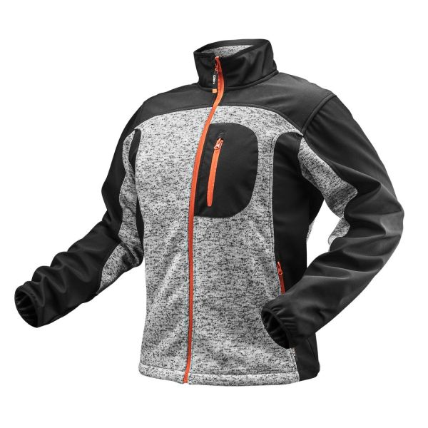 Кофта трикотажная, серая + softshell; размер M(50) NEO  81-555-M