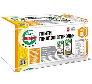 Пенопласт ANSERGLOB EPS-80 3х100х100  (20шт в уп)
