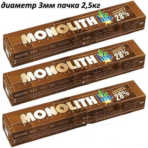 Сварочные электроды РЦ Монолит LIFE  (АНО36)  3мм 1 кг уп (20шт/уп)