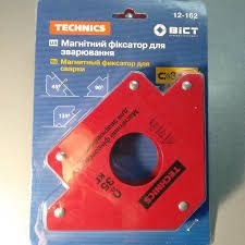 Магнитный фиксатор для сварки "Стрела" 120х190 мм, углы 45°, 90°, 135° Technics  12-162