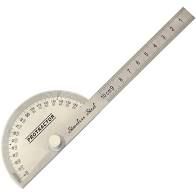 Транспортир с линейкой, 180°, 100 мм S-line  15-660