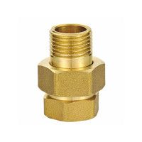 Сгон прямой латунный "американка" 3/4"В-3/4"С, Double-lin