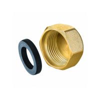 Заглушка латунная 1/2"В, прокладка EPDM, Double-lin