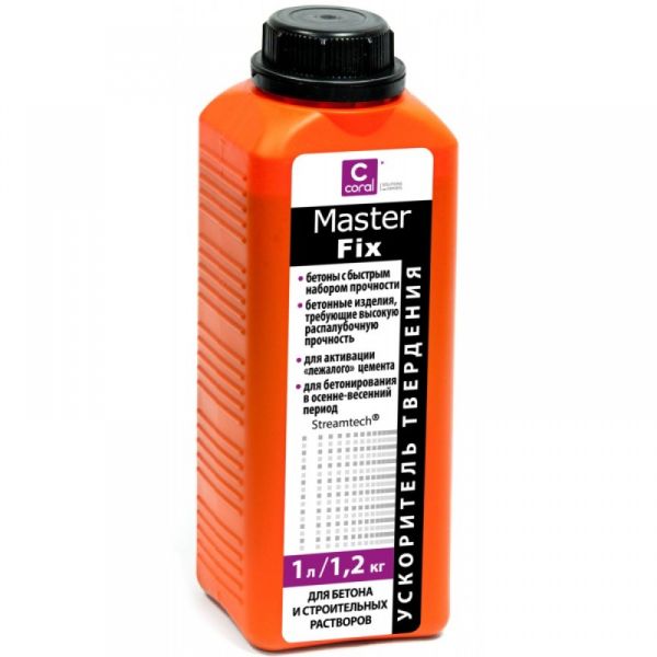 CORAL Ускоритель набора прочности MasterFix, 1л