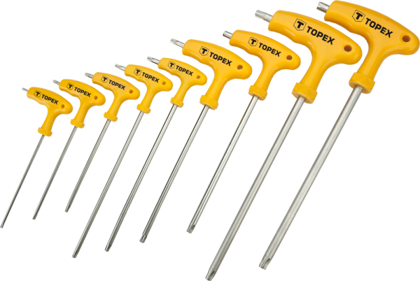 Ключи шестигранные Torx с Т-подобной ручкой, набор 9 шт. 35D968