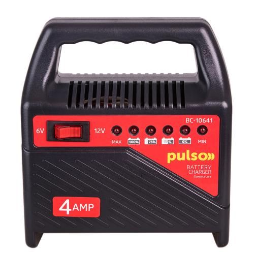 Зарядное устройство для BC-10641 6&12V/4A/10-60AHR/светодиодн.индик. PULSO