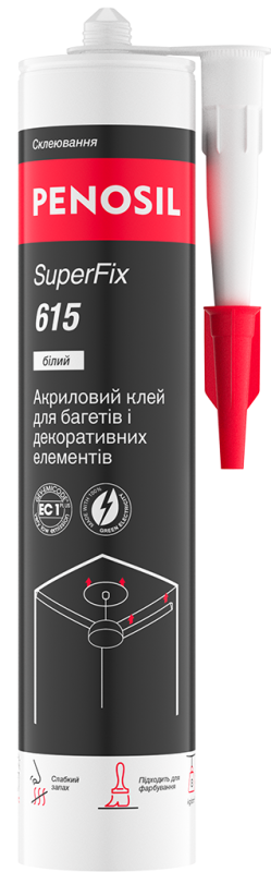 Жидкие гвозди акриловые для внутренних работ (окрашиваемые) Penosil Premium SuperFix 615 Белый 290мл