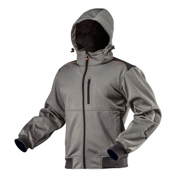 Куртка рабочая softshell с капюшоном, отстегивается - усиленная; р. XXL  81-551-XXL
