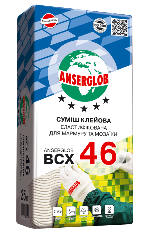 ANSERGLOB ВСХ-46 клей для мрамора, 25кг