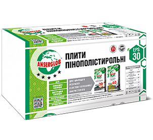 Пенопласт ANSERGLOB EPS-30 2х100х100  (30шт в уп)