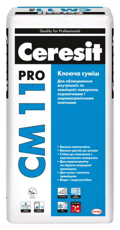 CERESIT CM 11 Pro клей для плитки, 27 кг