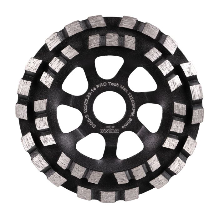 Фреза шлифовальная алмазная PRO TECH (кирпич; бетон неармир.) DGS-S 125/М14; DISTAR