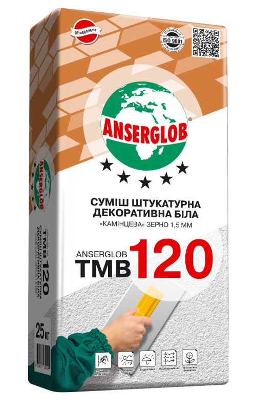ANSERGLOB ТМВ-120 Штукатурка декор. камешковая (2мм), 25кг