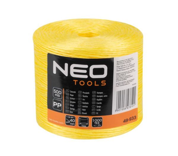 Шнур полипропиленовый 500м NEO 49-933