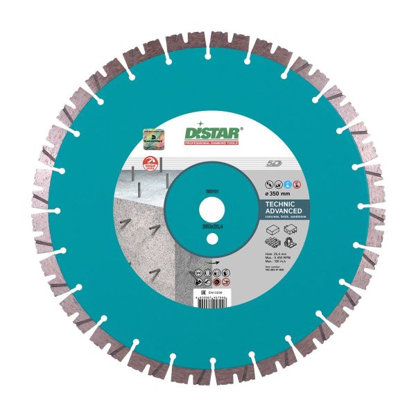 Круг алмазный отрезной TechnicAdvanced 5D segment(бетон; камень; кирпич) 300х3х15; DISTAR