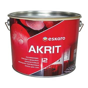 ESKARO Akrit 12   2.85 л (краска полуматов.д/потолка и стен)