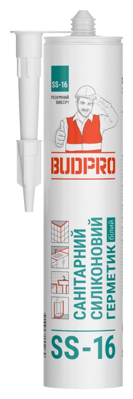 Герметик санитарный BUDPRO SS 15  Sanitary Silicone Прозрачный H4166