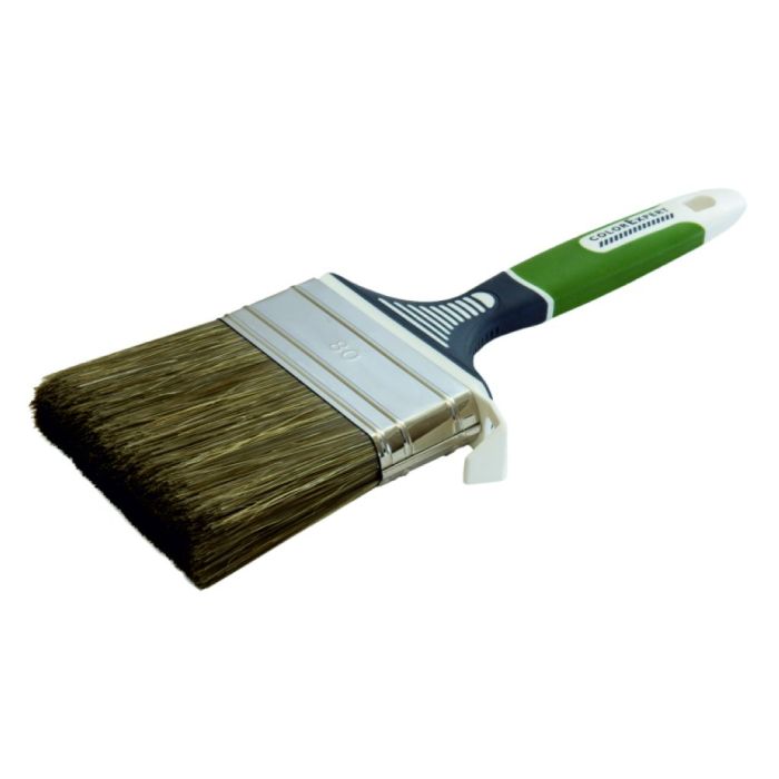 Кисть (Дерево защита) флейцовий 80мм, товщина 19 мм 3К ручка Gold  81528102