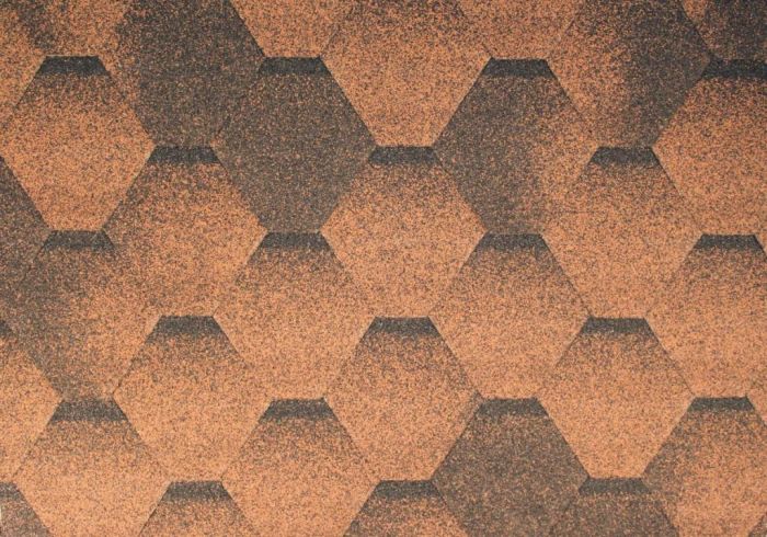 Бардолин черепица битумная First Hexagonal коричневая 2,9м2/уп
