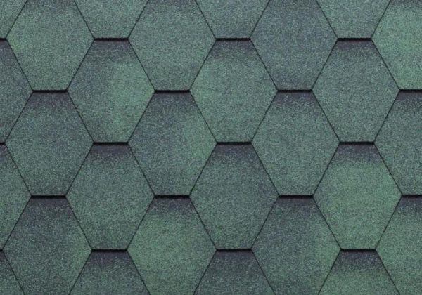 Бардолин черепица битумная First Hexagonal зеленая 2,9м2/уп