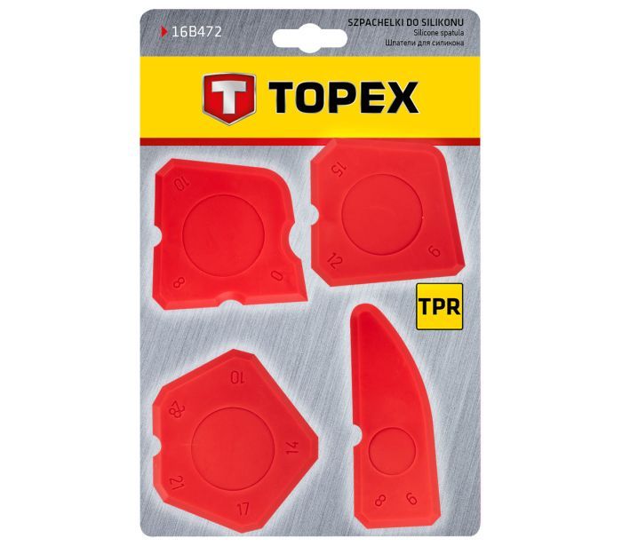 Шпатели силиконовые, набор 4 шт Topex 16B472