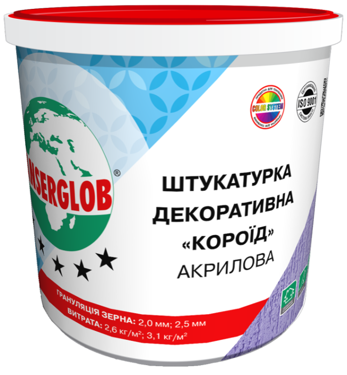 ANSERGLOB Штукатурка акриловая "Короед" 2,0мм  25кг