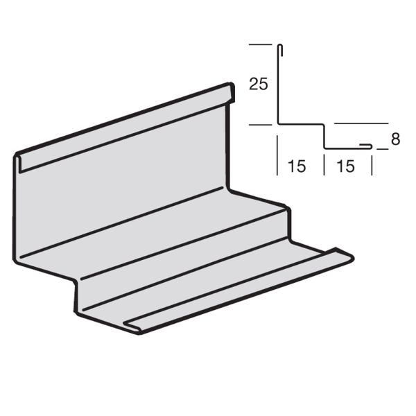 Периметр. угол кромка MicroLock 3050x25x15x8x15 мм (678893/BPT1508HB)(36шт/кор)