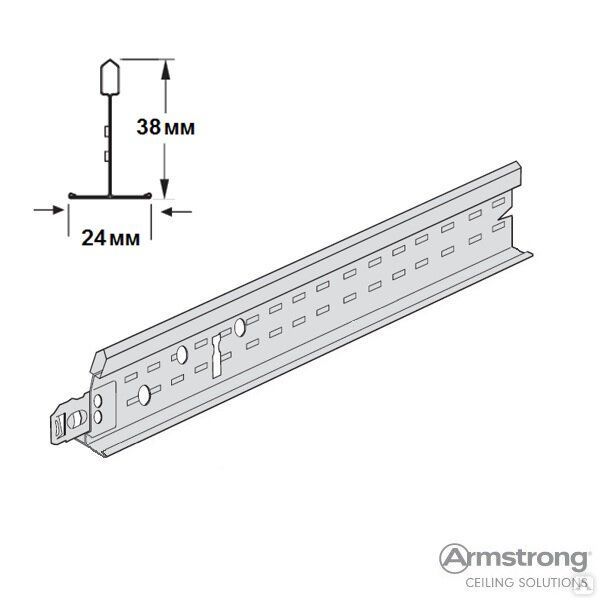 Профиль Armstrong PRELUDE 24, 1,2 м (60шт/кор) (BP313051B)